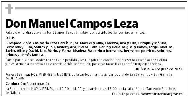 Don Manuel Campos Leza