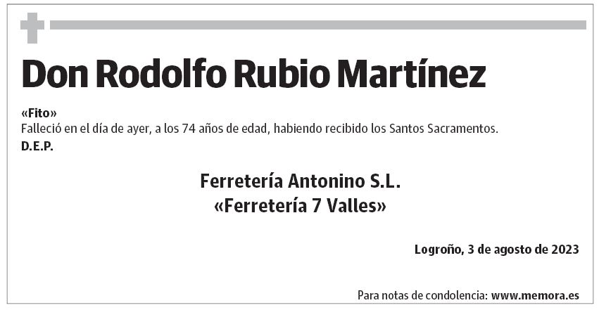 Don Rodolfo Rubio Martínez