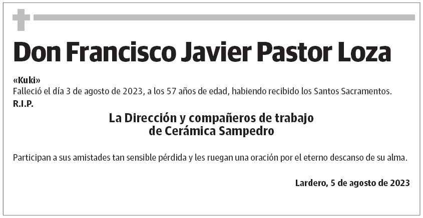 Don Francisco Javier Pastor Loza