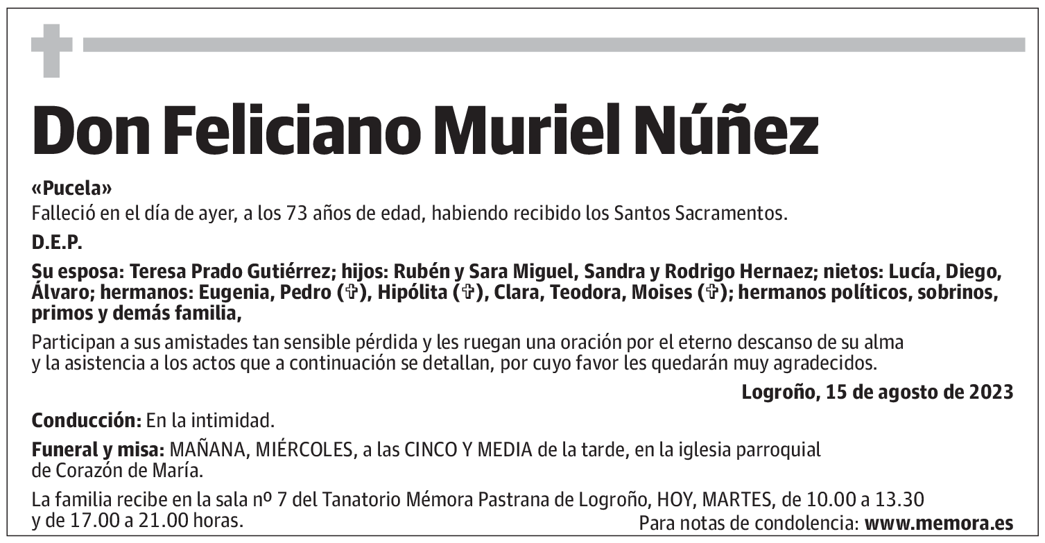 Don Feliciano Muriel Núñez