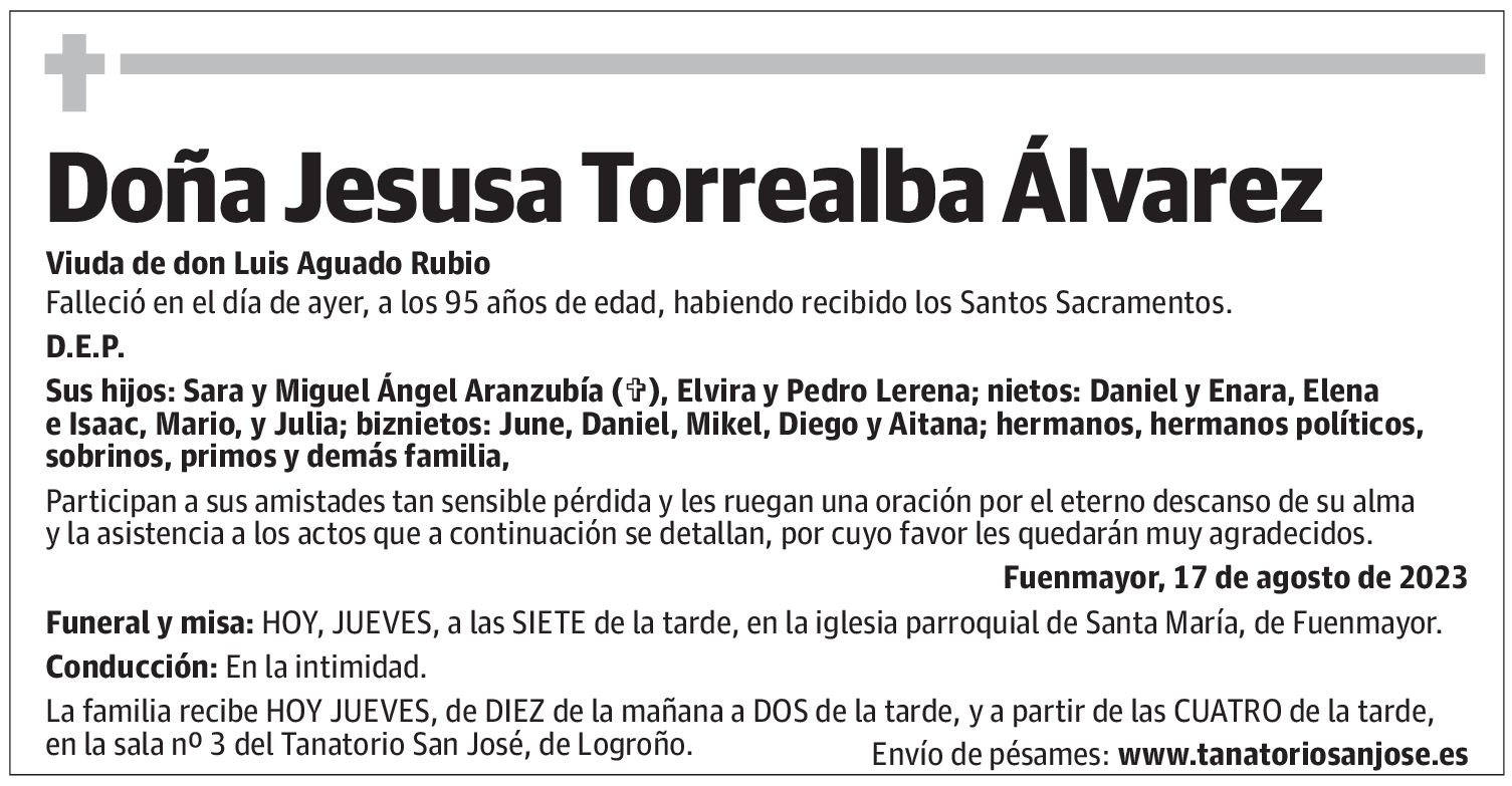 Doña Jesusa Torrealba Álvarez