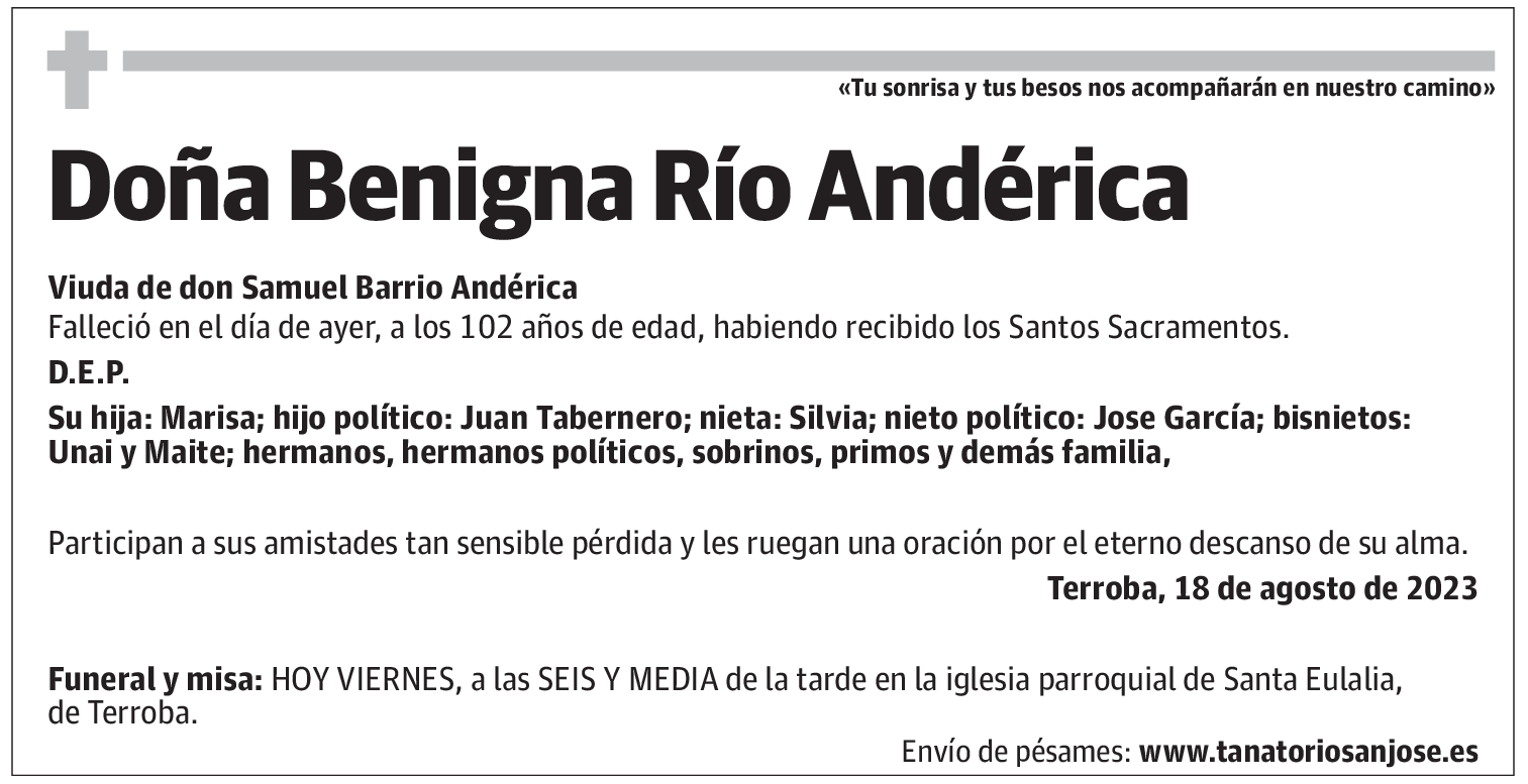 Doña Benigna Río Andérica