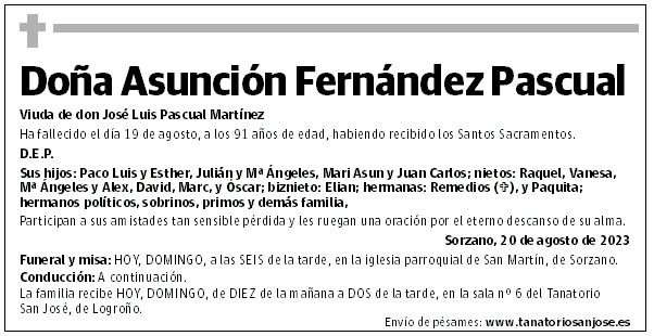 Doña Asunción Fernández Pascual