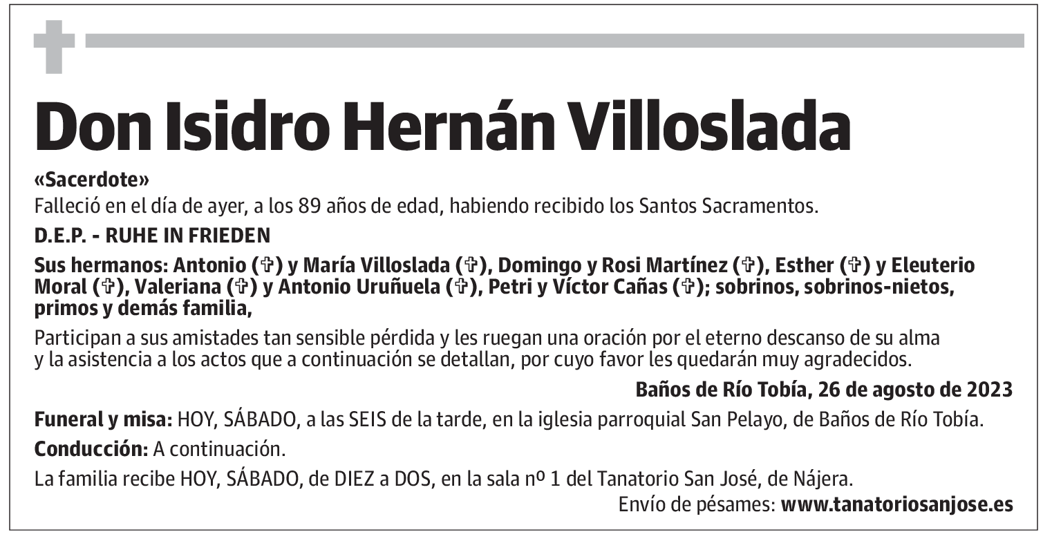 Don Isidro Hernán Villoslada