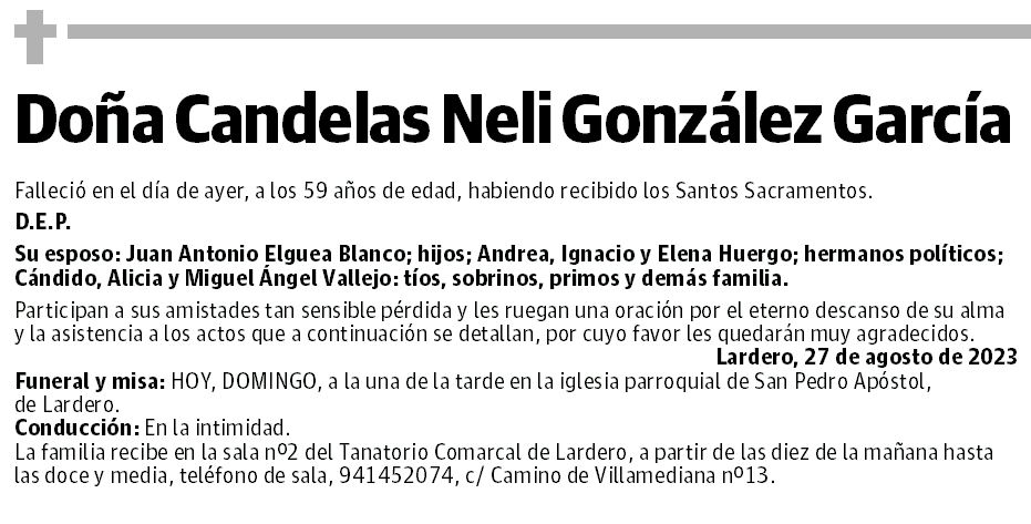 Doña Candelas Neli González García