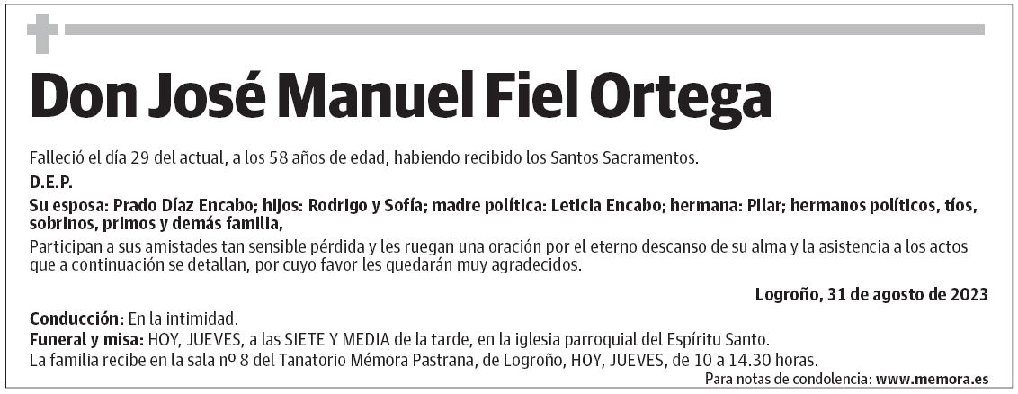 Don José Manuel Fiel Ortega