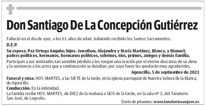 Don Santiago De La Concepción Gutiérrez