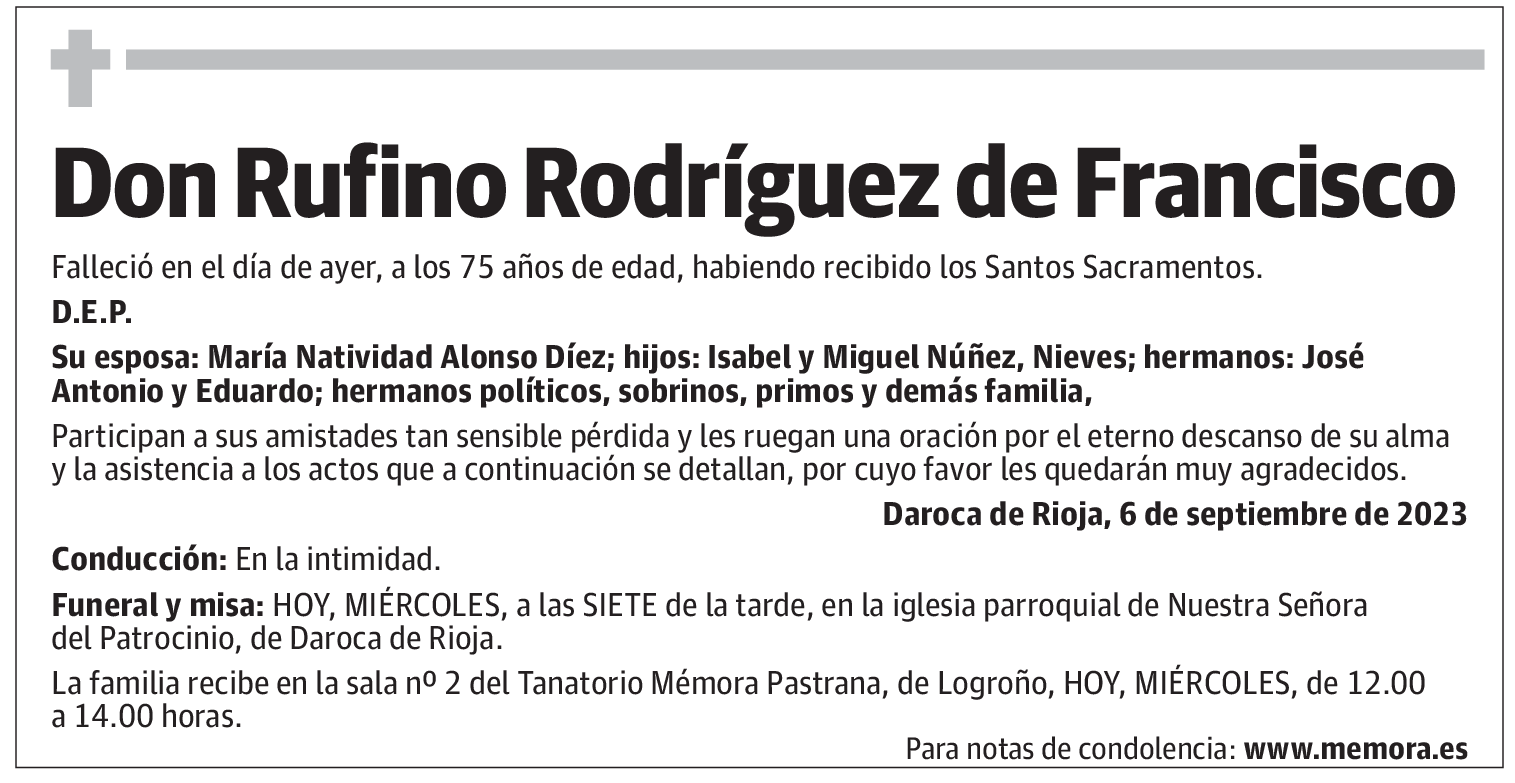 Don Rufino Rodríguez de Francisco