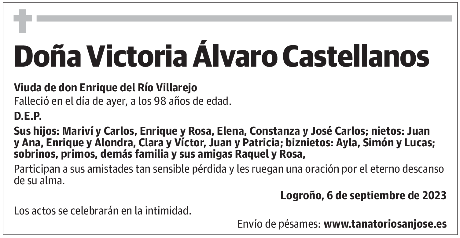 Doña Victoria Álvaro Castellanos