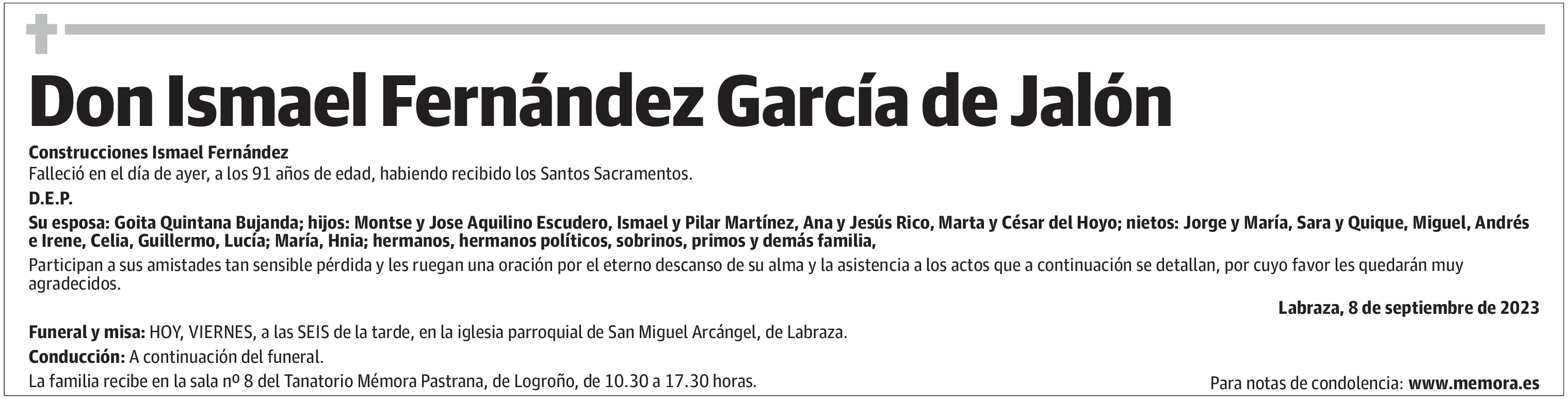 Don Ismael Fernández García de Jalón