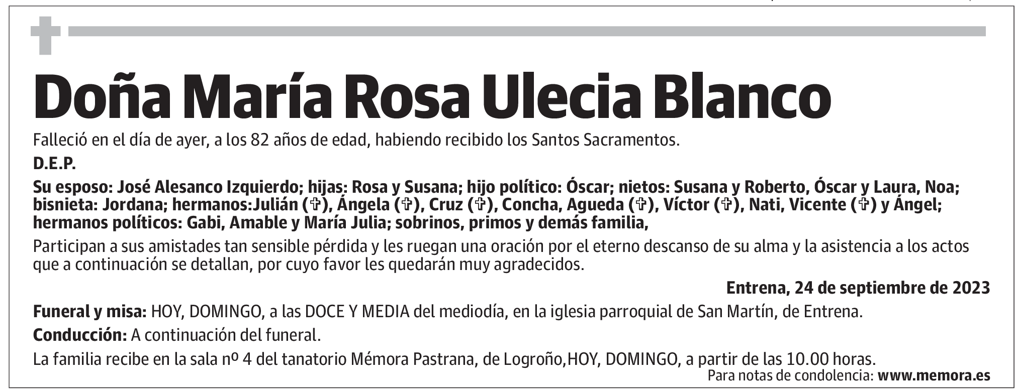 Doña María Rosa Ulecia Blanco