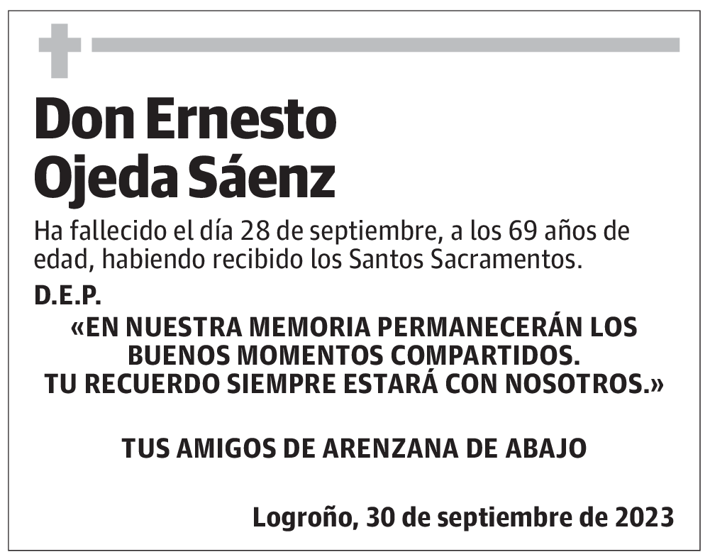 Don Ernesto Ojeda Sáenz