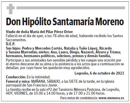 Don Hipólito Santamaría Moreno