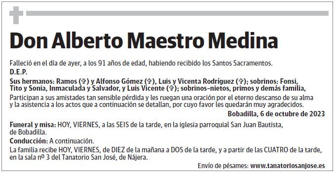Don Alberto Maestro Medina
