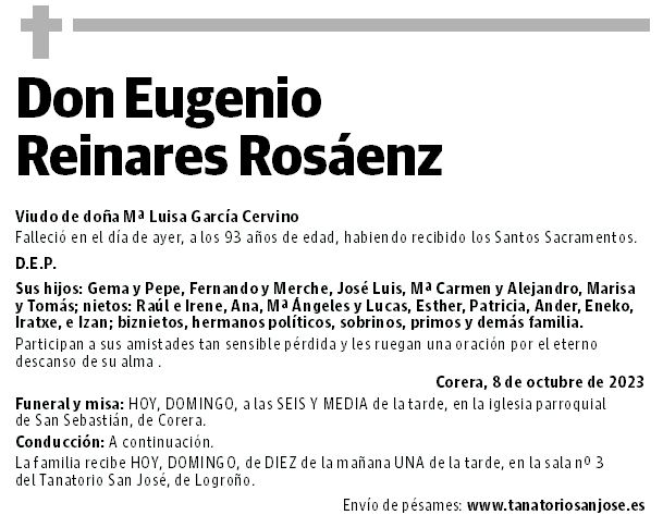 Don Eugenio  Reinares Rosáenz