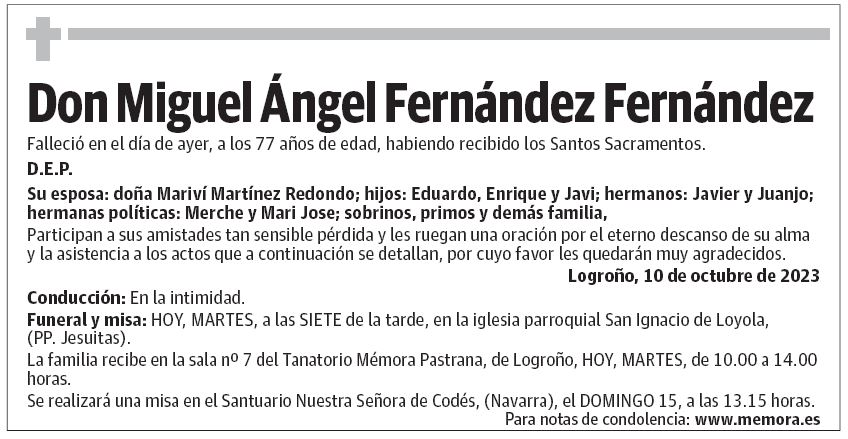 Don Miguel Ángel Fernández Fernández