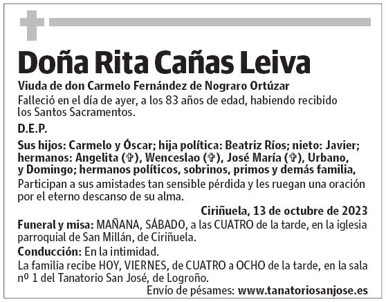 Doña Rita Cañas Leiva