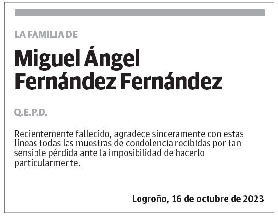 Don Miguel Ángel Fernández Fernández