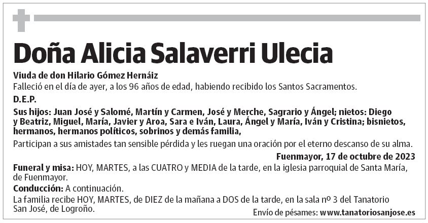 Doña Alicia Salaverri Ulecia