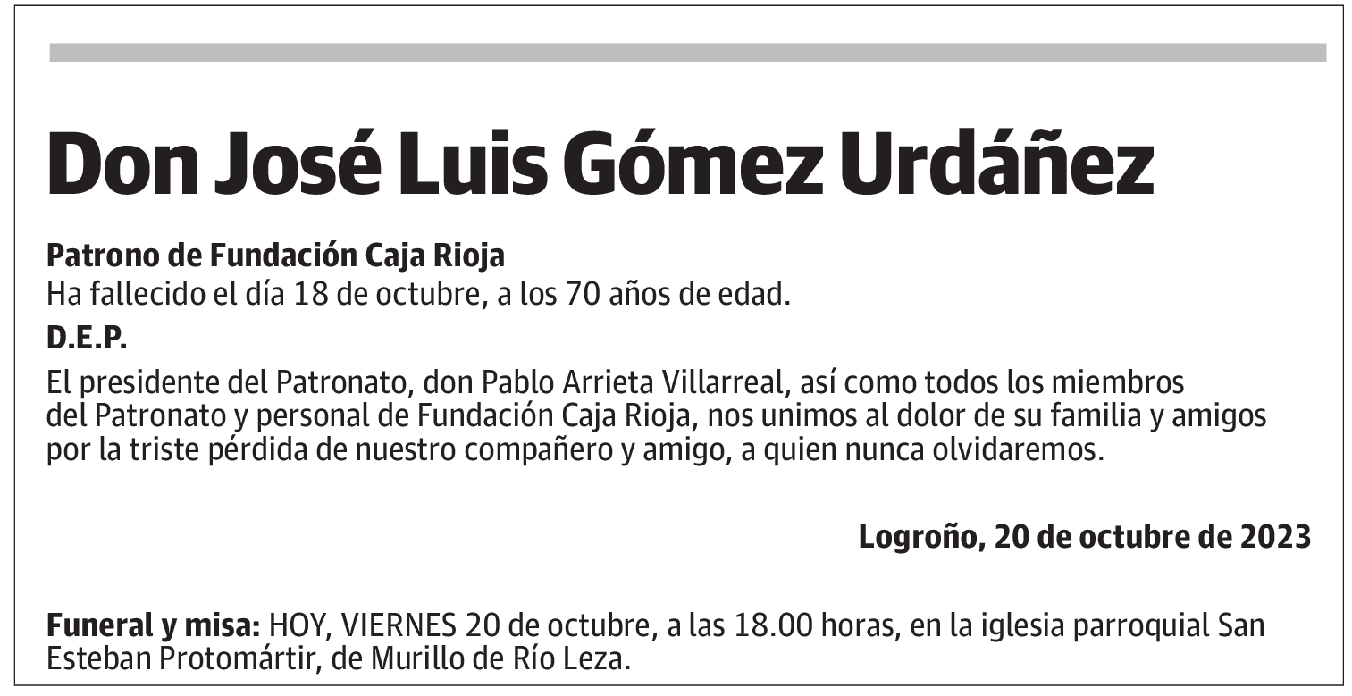 Don José Luis Gómez Urdáñez