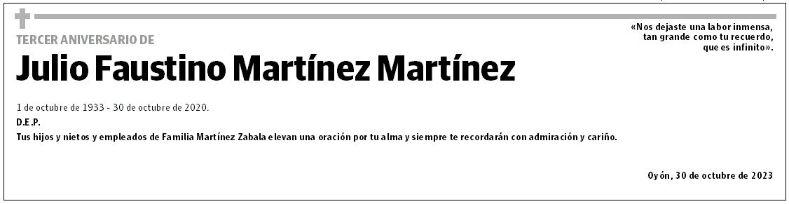 Julio Faustino Martínez Martínez
