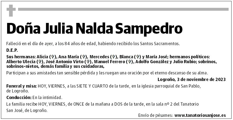 Doña Julia Nalda Sampedro
