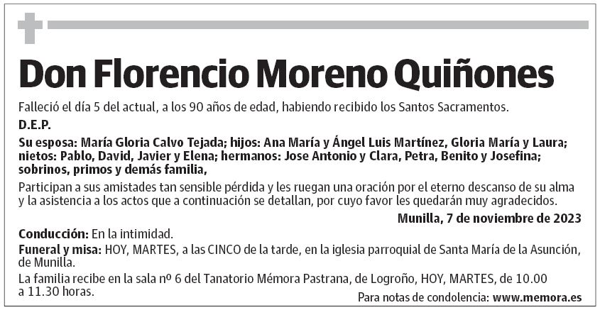 Don Florencio Moreno Quiñones