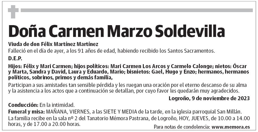 Doña Carmen Marzo Soldevilla