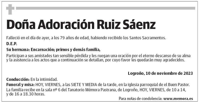 Doña Adoración Ruiz Sáenz