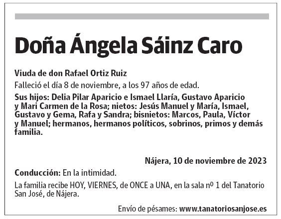 Doña Ángela Sáinz Caro