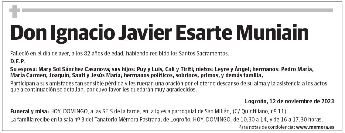 Don Ignacio Javier Esarte Muniain