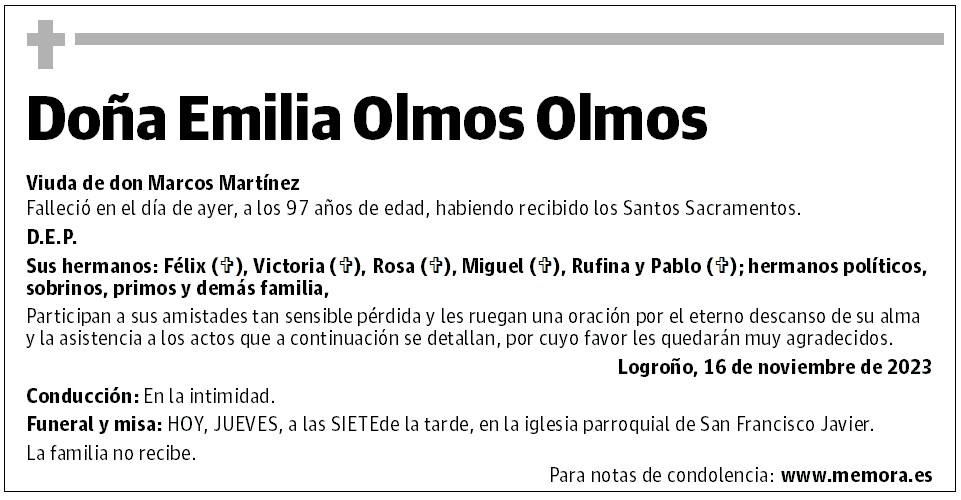 Doña Emilia Olmos Olmos