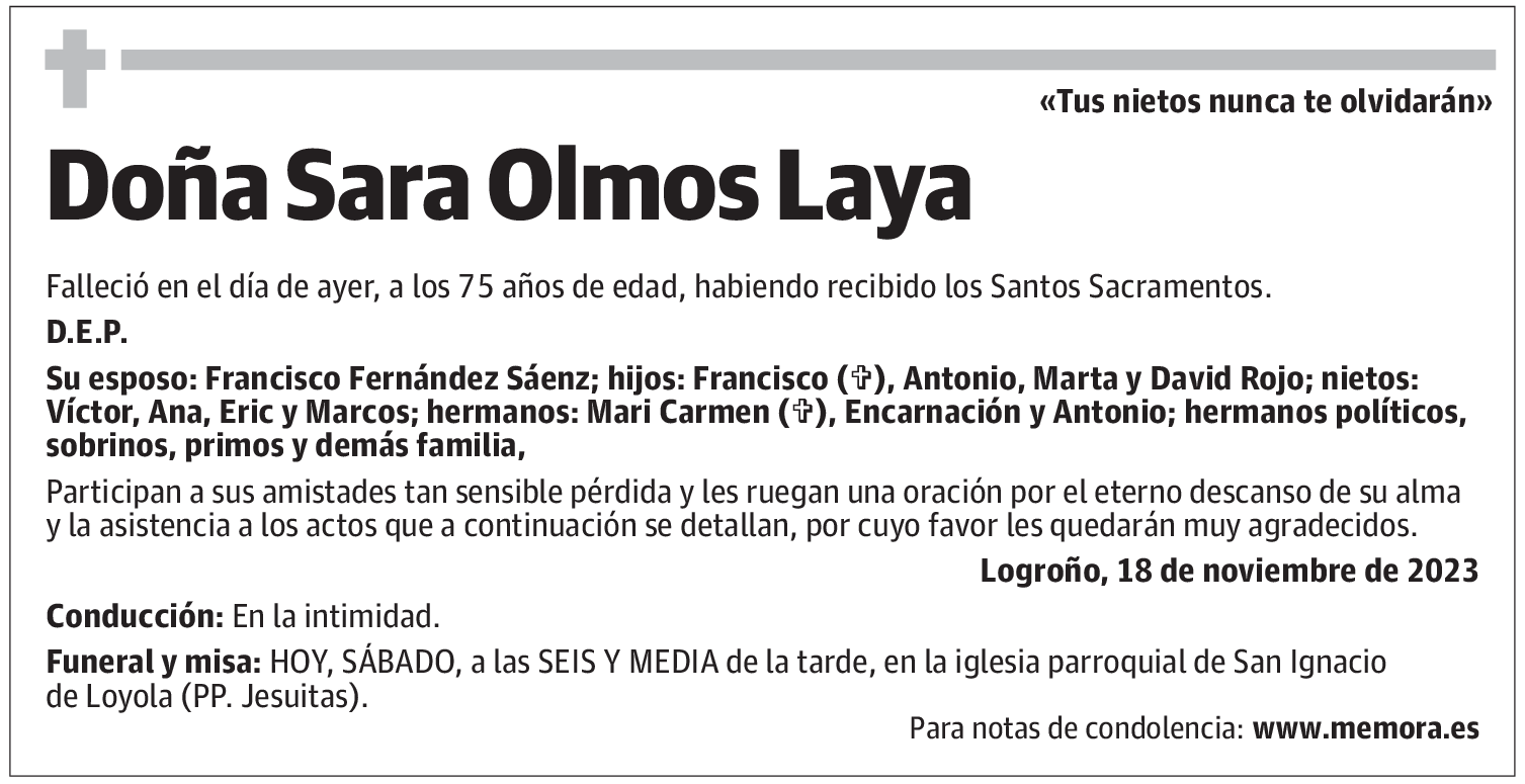 Doña Sara Olmos Laya