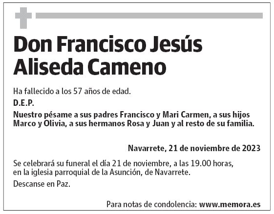 Don Francisco Jesús Aliseda Cameno