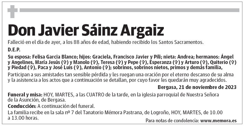 Don Javier Sáinz Argaiz