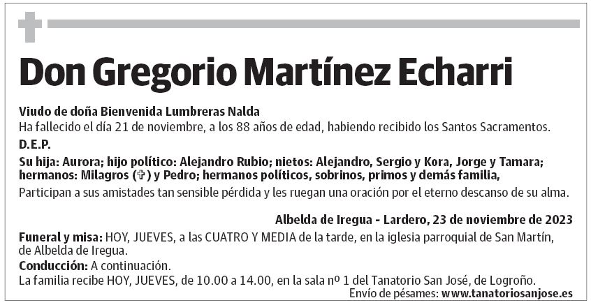 Don Gregorio Martínez Echarri