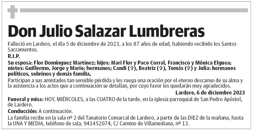 Don Julio Salazar Lumbreras