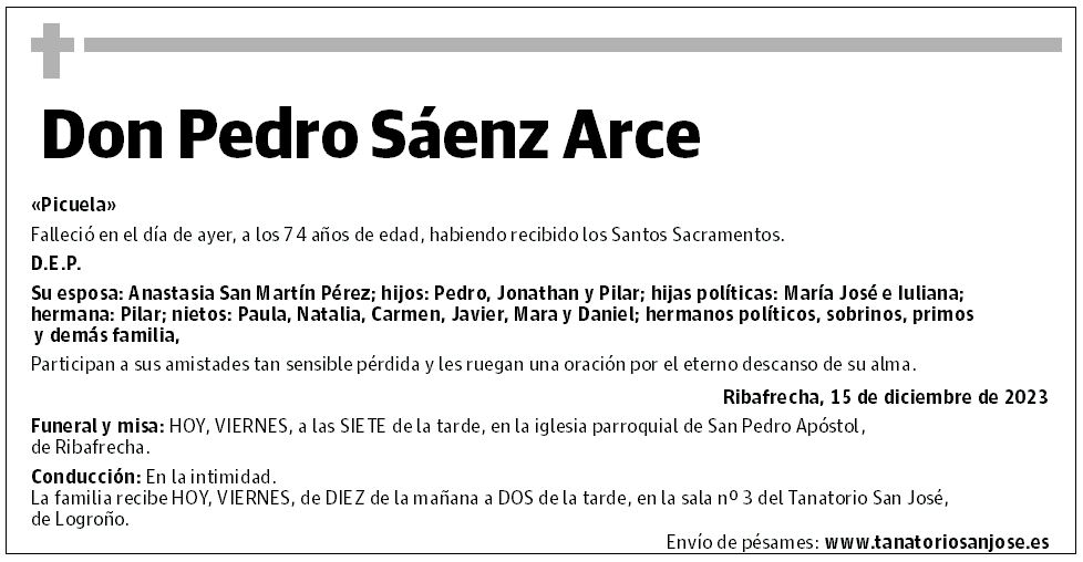 Don Pedro Sáenz Arce
