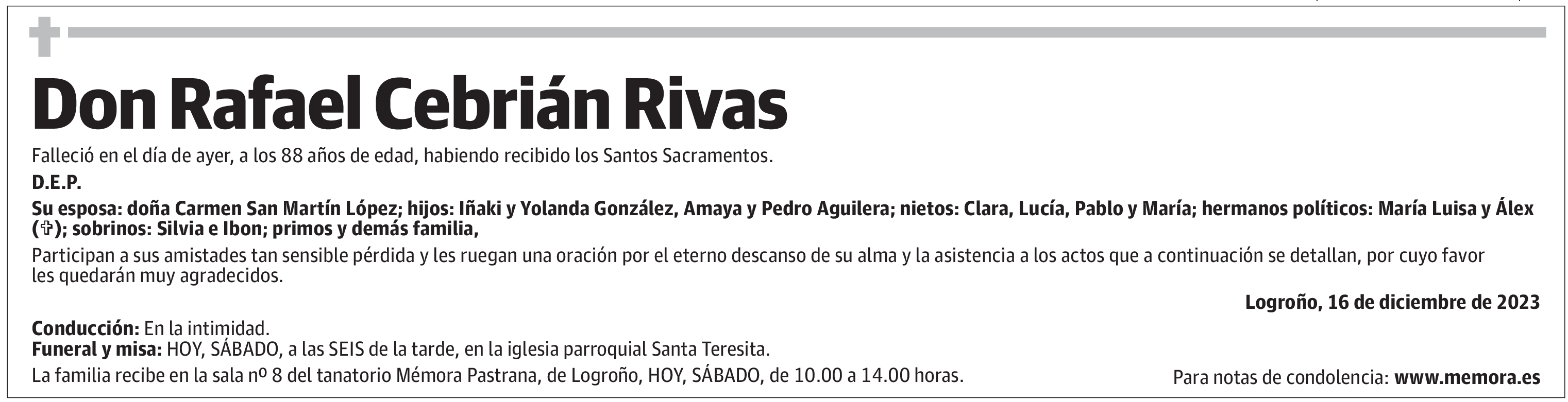 Don Rafael Cebrián Rivas