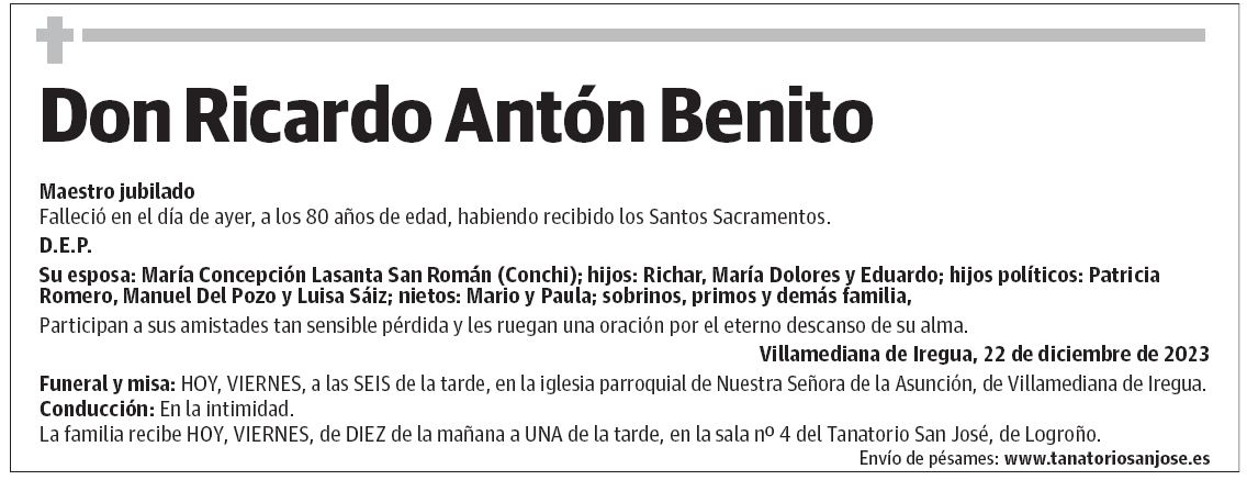 Don Ricardo Antón Benito