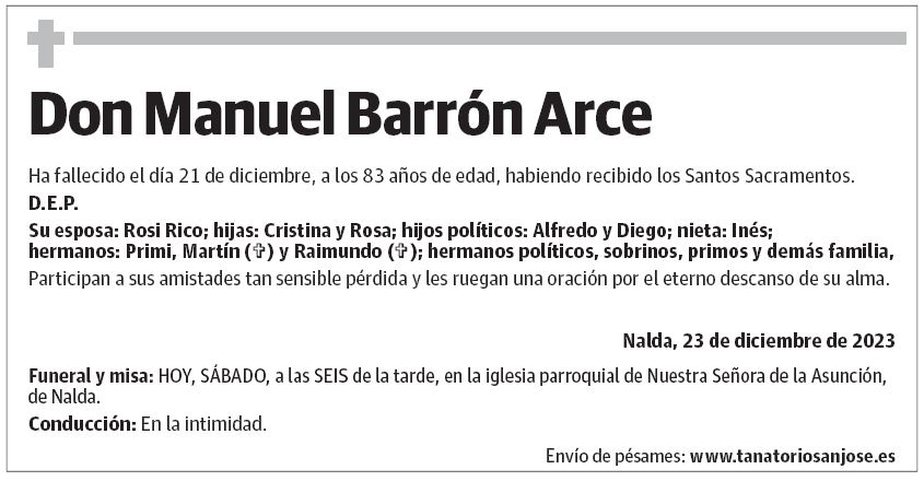 Don Manuel Barrón Arce