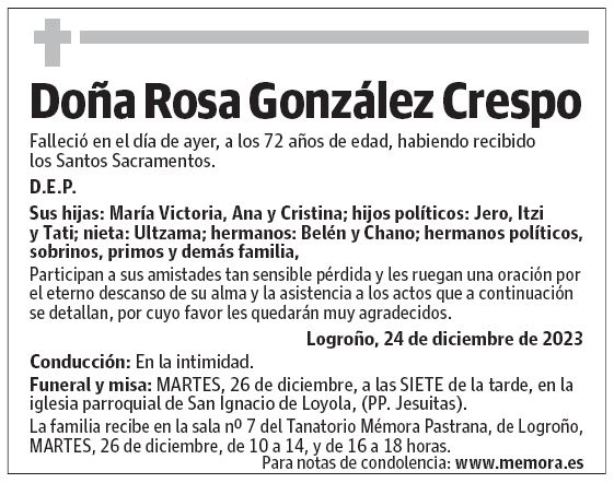 Doña Rosa González Crespo