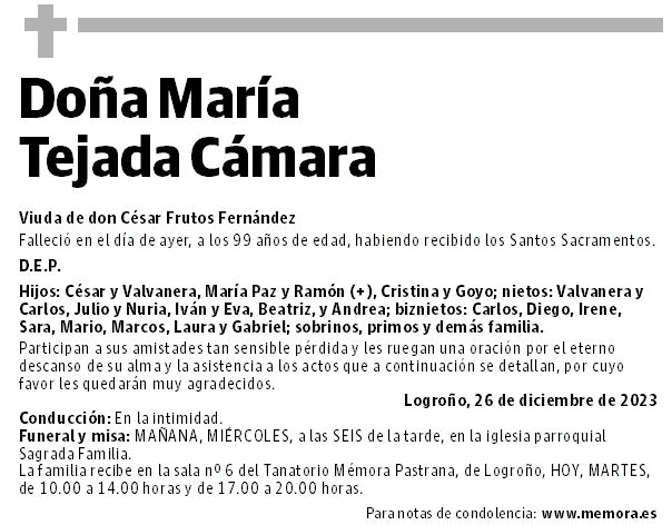 Doña María Tejada Cámara