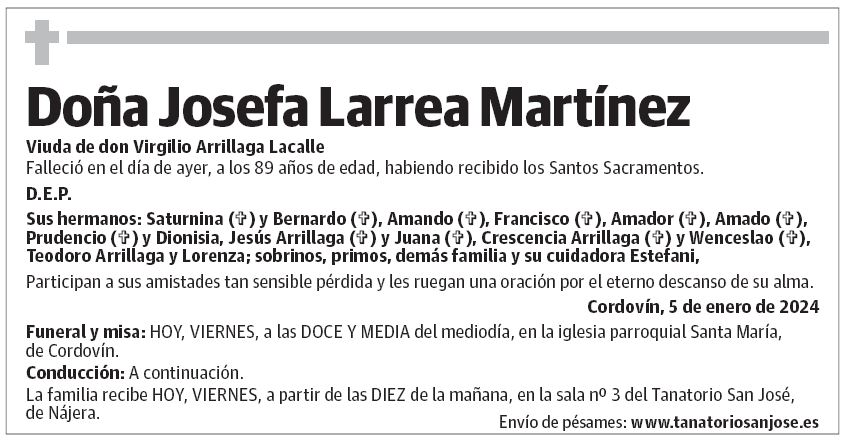 Doña Josefa Larrea Martínez