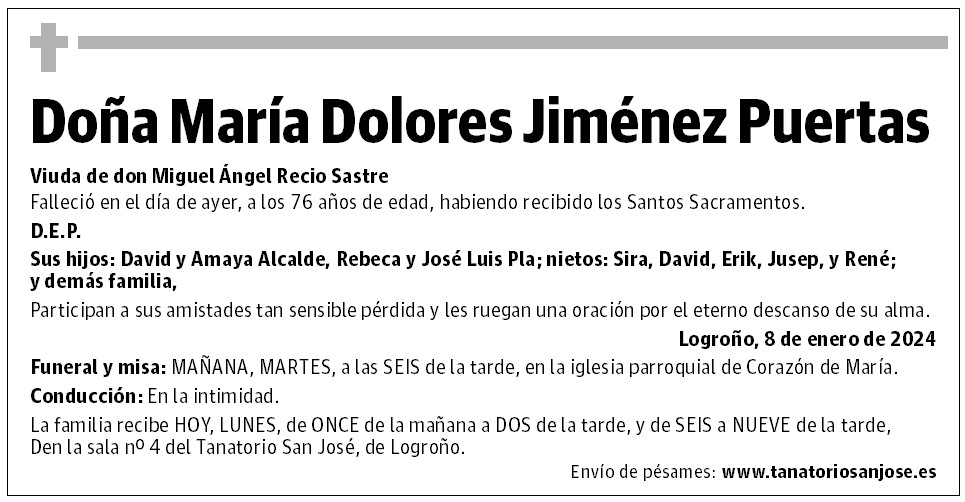 Doña María Dolores Jiménez Puertas