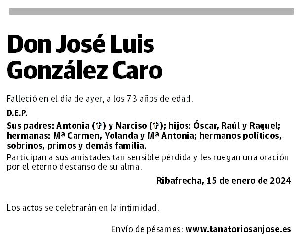 Don José Luis González Caro