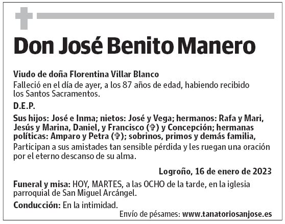 Don José Benito Manero
