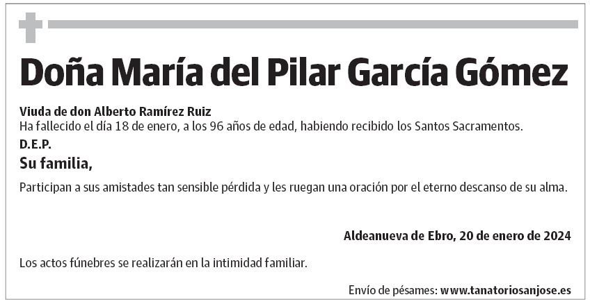Doña María del Pilar García Gómez