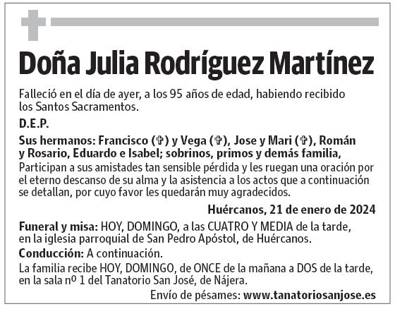 Doña Julia Rodríguez Martínez