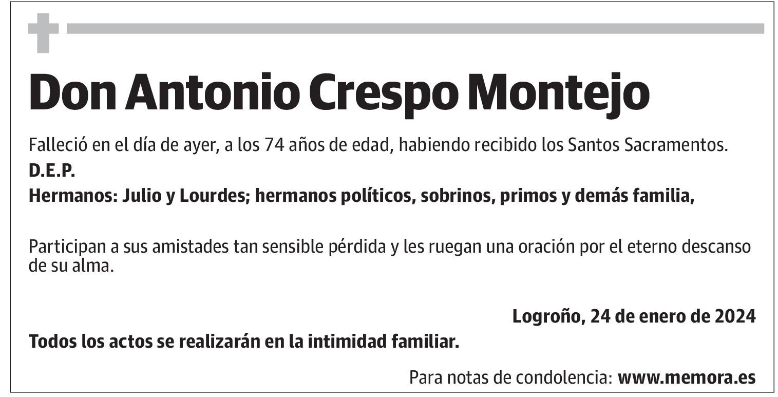 Don Antonio Crespo Montejo